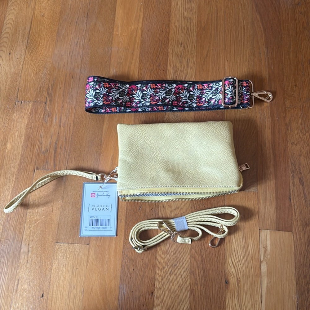 NWT Pastel Yellow Jen & Co Crossbody Bag - Picture 3 of 6